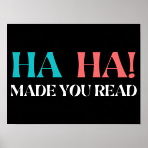Haha Made je lezen Poster
