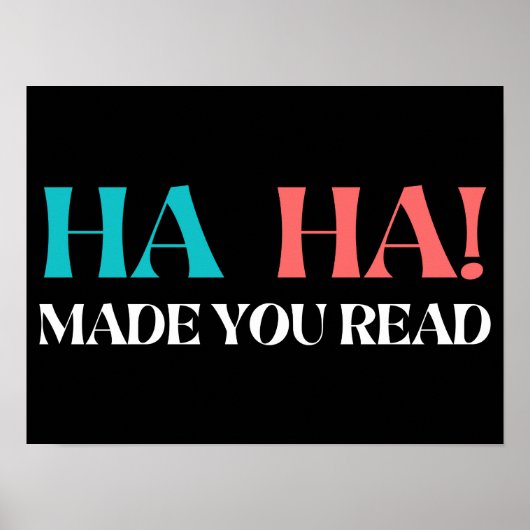 Haha Made je lezen Poster (Voorkant)