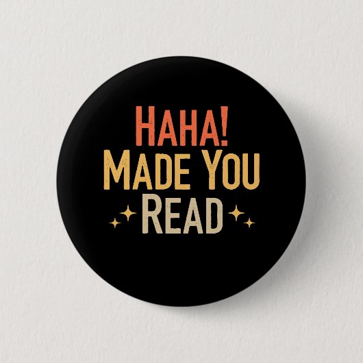 Haha Made je lezen Ronde Button 5,7 Cm (Voorkant)