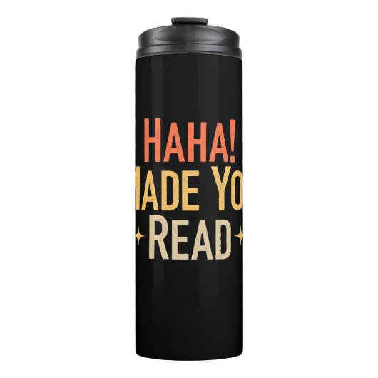 Haha Made je lezen Thermosbeker (Voorkant)