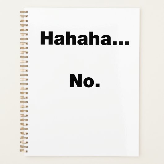Hahaha...nee Planner (Voorkant)