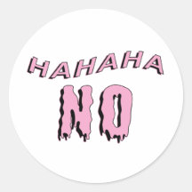 "hahaha NO" Pastel Gothic Ronde Sticker