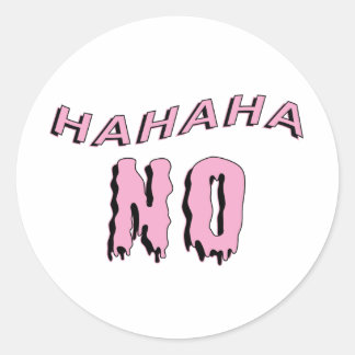 "hahaha NO" Pastel Gothic Ronde Sticker