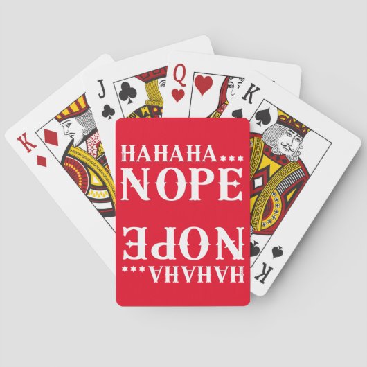 HAHAHA.. NOPE grappig citaat Pokerkaarten (Achterkant)