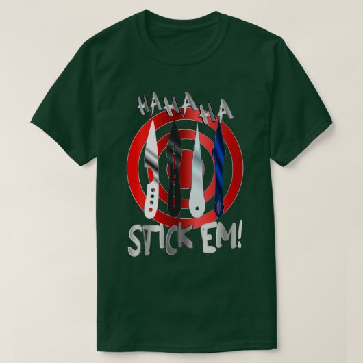 HaHaHaHaStickem Throwing Knives en Target Classic T-shirt (Design voorkant)