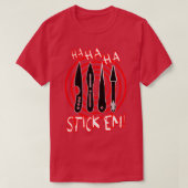 HaHaHaHaStickem Throwing Knives en Target T-shirt (Design voorkant)