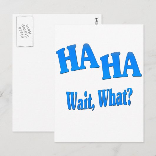 HaHaWaitWhat4 Briefkaart (Voorkant / Achterkant)