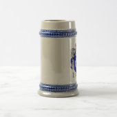 Hahn Coat of Arms Stein / Hahn Family Crest Stein Bierpul (Center)