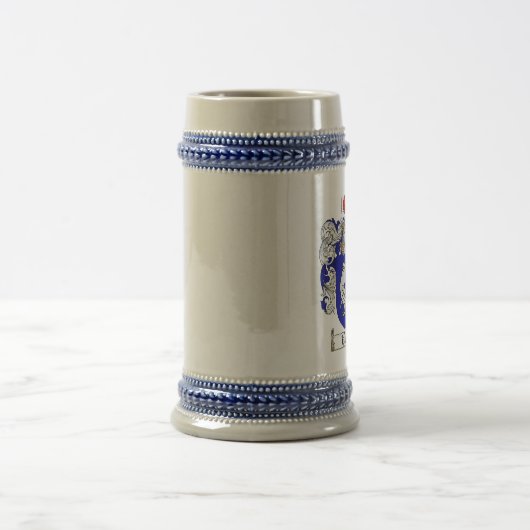 Hahn Coat of Arms Stein / Hahn Family Crest Stein Bierpul (Center)