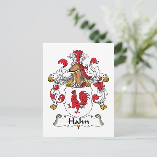 Hahn Family Crest Briefkaart (Staand voorkant)