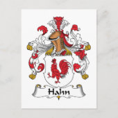 Hahn Family Crest Briefkaart (Voorkant)