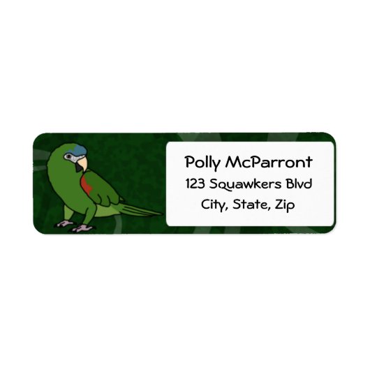 Hahn's Macaw Etiket (Voorkant)