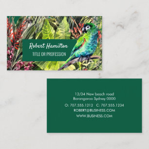 Hahn's Macaw papegaai waterverf schilderij Visitekaartje