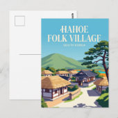 Hahoe Folkdorp Zuid-Korea Briefkaart (Voorkant / Achterkant)