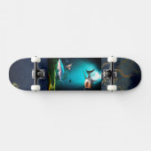 Hai auf Skateboard (Horizontaal)