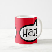 Hai! hallo in Manx, eiland Man Koffiemok (Voorkant rechts)