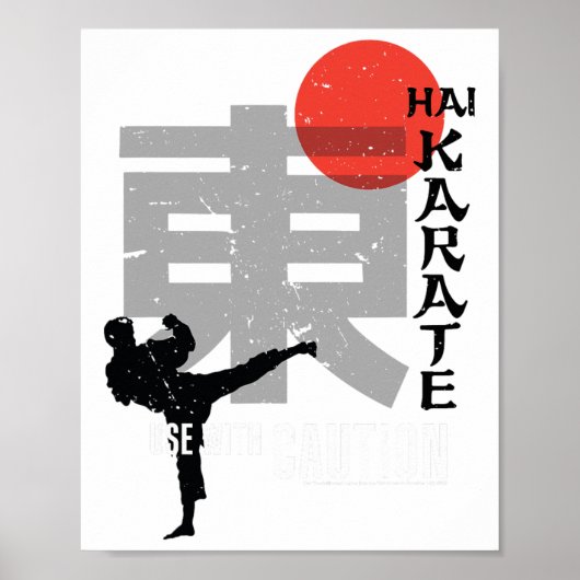Hai Karate Gebruik met voorzichtigheid Retro after Poster (Voorkant)