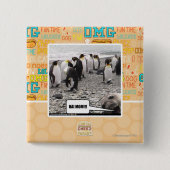 HAI MOM!!! VIERKANTE BUTTON 5,1 CM (Voorkant)