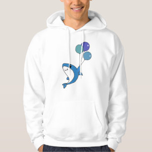 Hai vis vliegt met ballonnen zoete dieren haaien hoodie