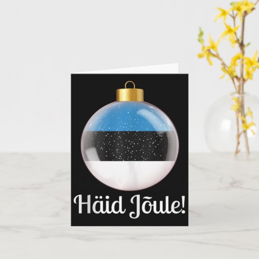 Haid Joule Vrolijk Kerstfeest Ests Häid Jõule Kaart (Gele Bloem)