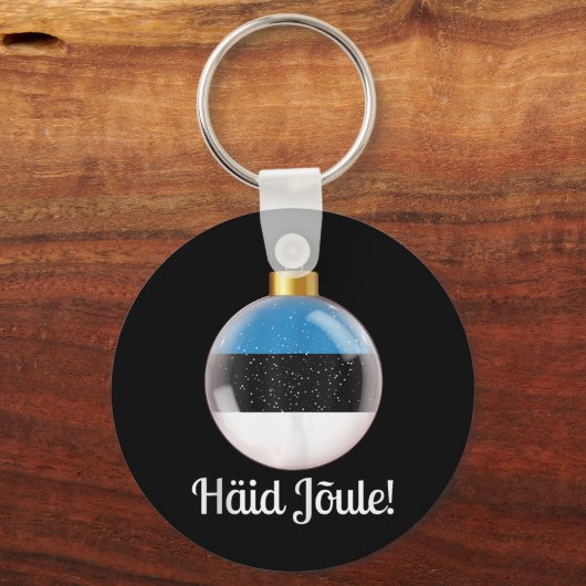 Haid Joule Vrolijk Kerstfeest Ests Häid Jõule Sleutelhanger (Voorkant)