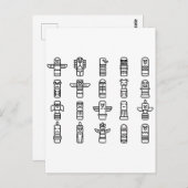 Haida Animals Indiaanse Indianen Haida Indigenous Briefkaart (Voorkant / Achterkant)