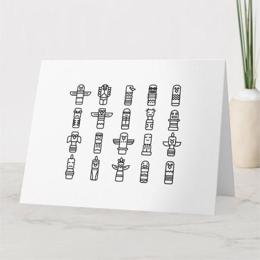 Haida Animals Indiaanse Indianen Haida Indigenous Kaart (Voorkant)