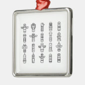 Haida Animals Indiaanse Indianen Haida Indigenous Metalen Ornament (Links)