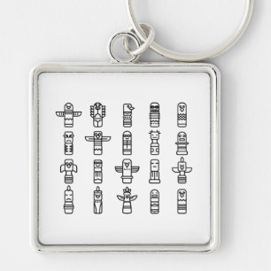 Haida Animals Indiaanse Indianen Haida Indigenous Sleutelhanger