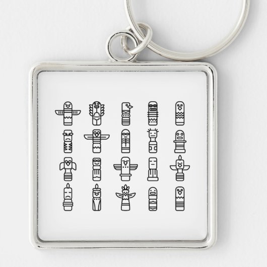 Haida Animals Indiaanse Indianen Haida Indigenous Sleutelhanger (Voorkant)