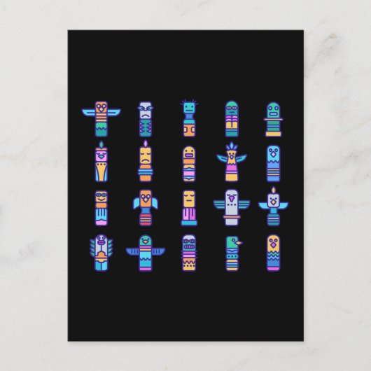 Haida Animals Native Canadian Native Pride Briefkaart (Voorkant)