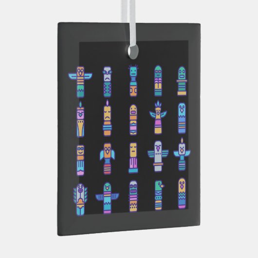 Haida Animals Native Canadian Native Pride Glas Ornament (Voorkant Rechts)