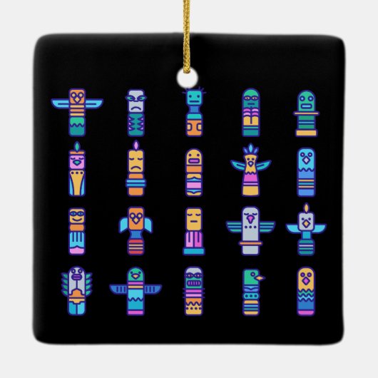 Haida Animals Native Canadian Native Pride Keramisch Ornament (Achterkant)