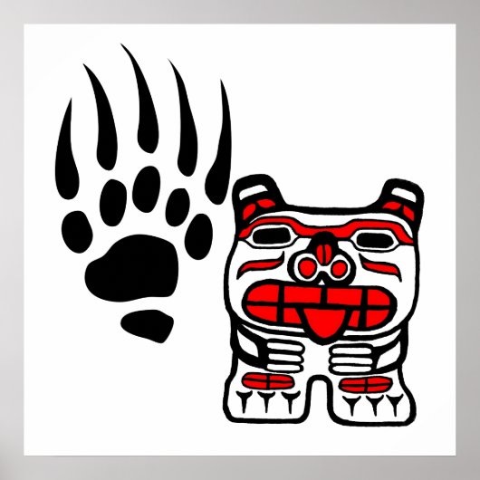 Haida Beer en Claw Poster (Voorkant)