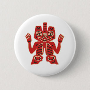 Haida Blanket Design Ronde Button 5,7 Cm