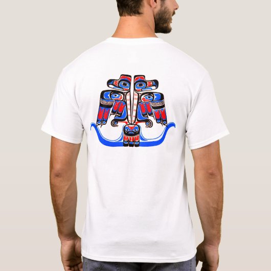 Haida Double Thunderbird Native Amerikaanse kunst T-shirt (Achterkant)