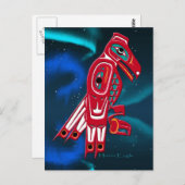 Haida Eagle & Aurora Native American Art Design Briefkaart (Voorkant / Achterkant)