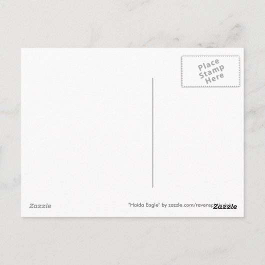 Haida Eagle & Aurora Native American Art Design Briefkaart (Achterkant)