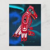 Haida Eagle & Aurora Native American Art Design Briefkaart (Voorkant)