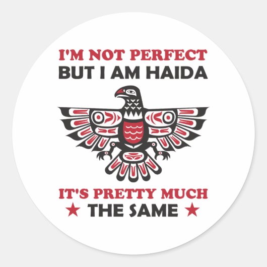 Haida Eagle Haida Nation Native Pride Gift Ideeën Ronde Sticker (Voorkant)