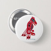 HAIDA EAGLE Native American Art Button Collectie (Voorkant /achterkant)