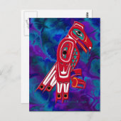 Haida Eagle Native American Wildlife Design Briefkaart (Voorkant / Achterkant)