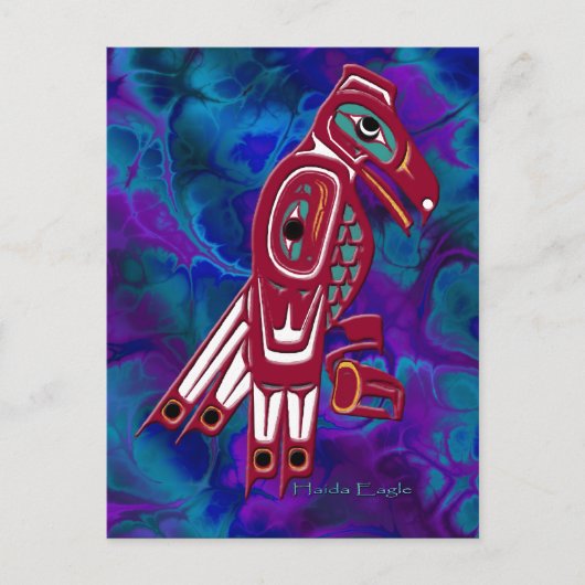 Haida Eagle Native American Wildlife Design Briefkaart (Voorkant)