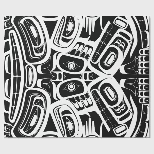 Haida Eagle Thunderbird Northwest Columbia Cadeaupapier (Vlak)