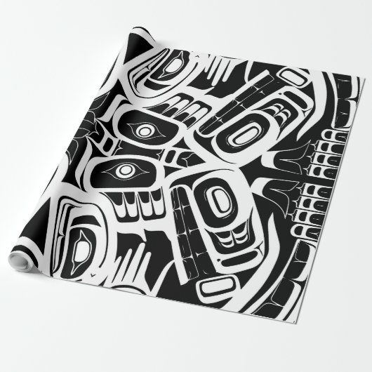 Haida Eagle Thunderbird Northwest Columbia Cadeaupapier (Uitgerold)