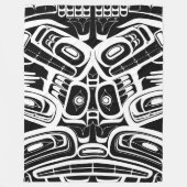 Haida Eagle Thunderbird Northwest Columbia Fleece Deken (Voorkant)