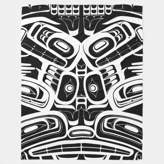 Haida Eagle Thunderbird Northwest Columbia Fleece Deken (Voorkant)