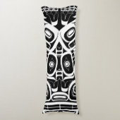 Haida Eagle Thunderbird Northwest Columbia Lichaamskussen (Voorkant Verticaal)