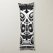 Haida Eagle Thunderbird Northwest Columbia Lichaamskussen (Achterkant (Verticaal))