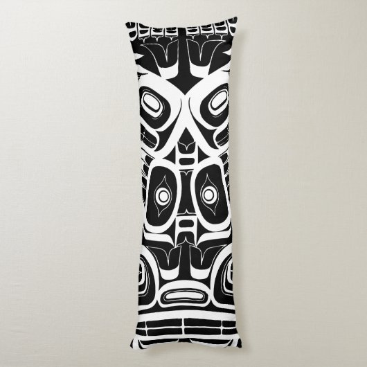 Haida Eagle Thunderbird Northwest Columbia Lichaamskussen (Achterkant (Verticaal))